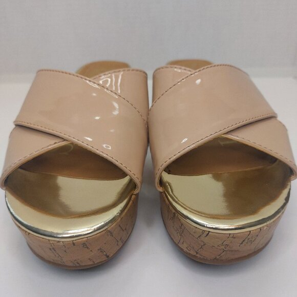 Sam & Libby Platform Slide On Sandals Women's Size 6.5 - Picture 3 of 14